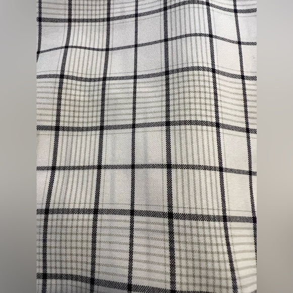 Mens XXL Haggar Black & White Plaid Button Down Shirt - Picture 5 of 5